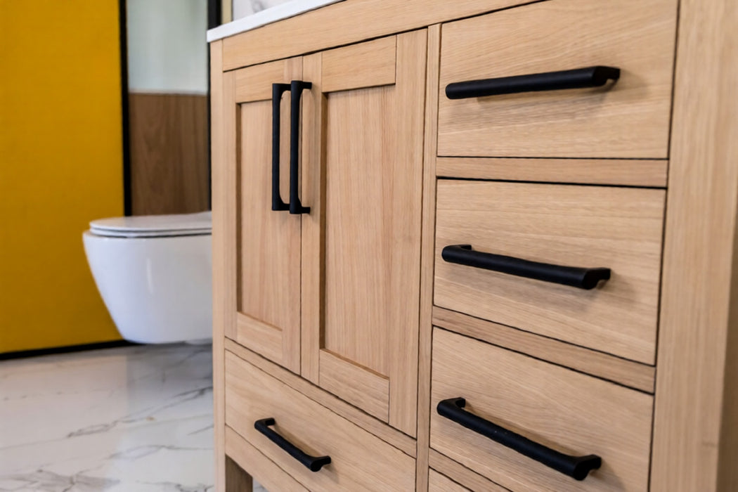 Ashley Wood Natural Oak Bathroom Vanity Natural Oak 4