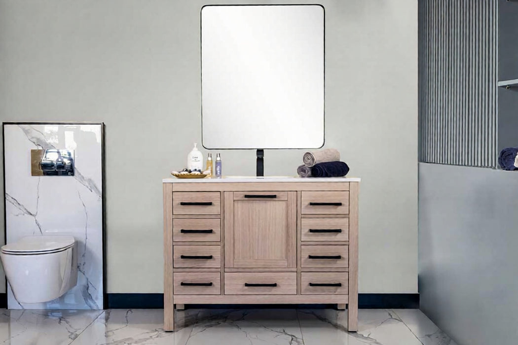 Ashley Wood Natural Oak Bathroom Vanity Natural Oak 2
