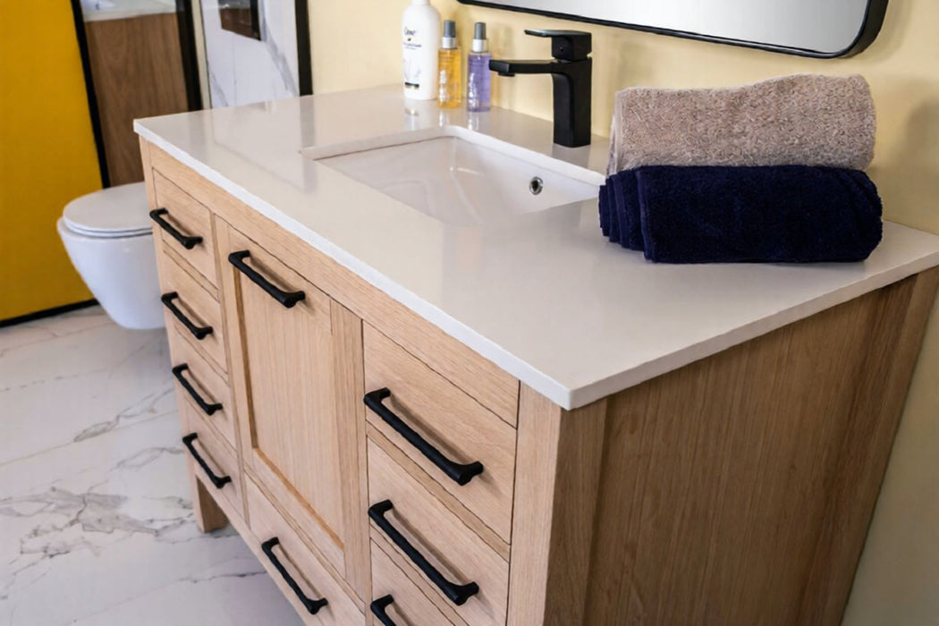 Ashley Wood Natural Oak Bathroom Vanity Natural Oak 3