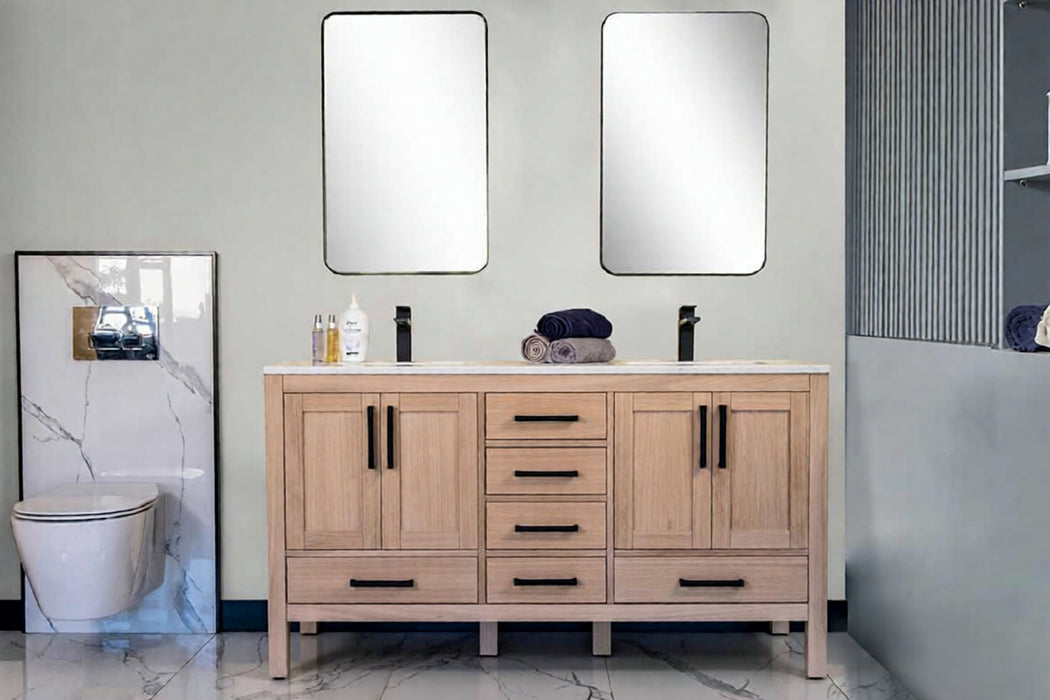 Ashley Wood Natural Oak Bathroom Vanity Natural Oak 2