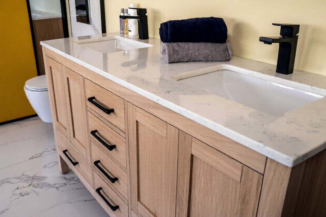 Ashley Wood Natural Oak Bathroom Vanity Natural Oak 3