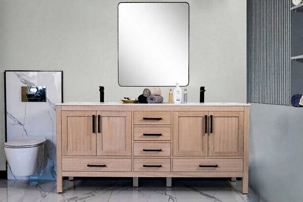 Ashley Wood Natural Oak Bathroom Vanity Natural Oak 2