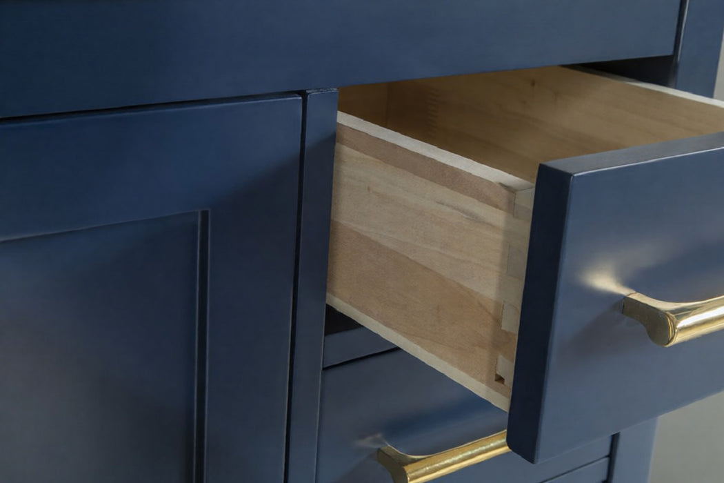 Ashley Wood Navy Blue Bathroom Vanity Navy Blue 4