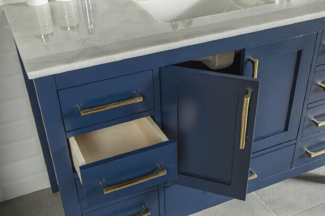 Ashley Wood Navy Blue Bathroom Vanity Navy Blue 5
