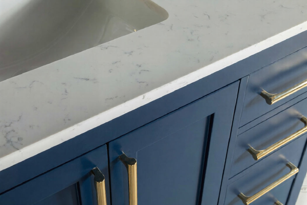 Ashley Wood Navy Blue Bathroom Vanity Navy Blue 4
