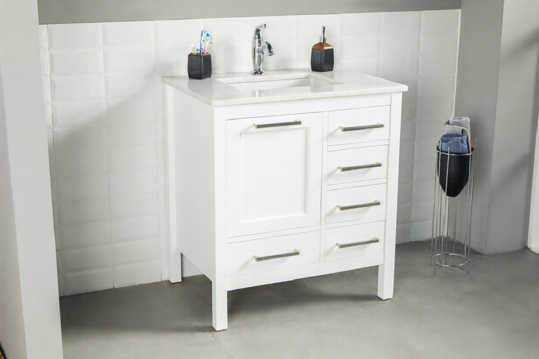 Ashley Wood White Bathroom Vanity White 3