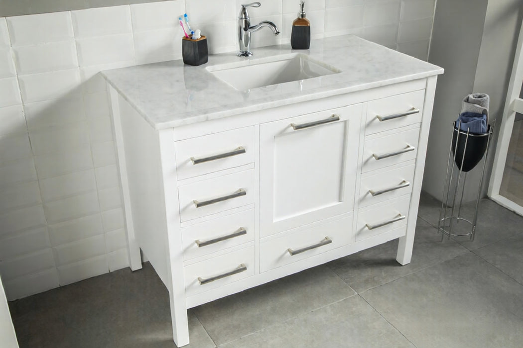 Ashley Wood White Bathroom Vanity White 3