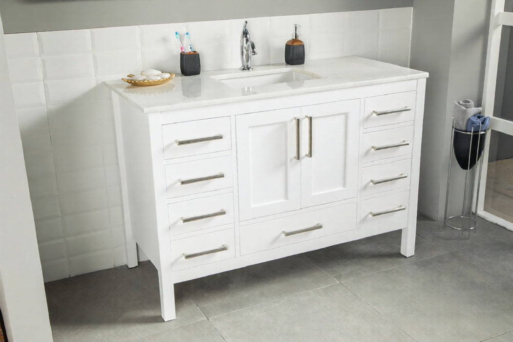 Ashley Wood White Bathroom Vanity White 3