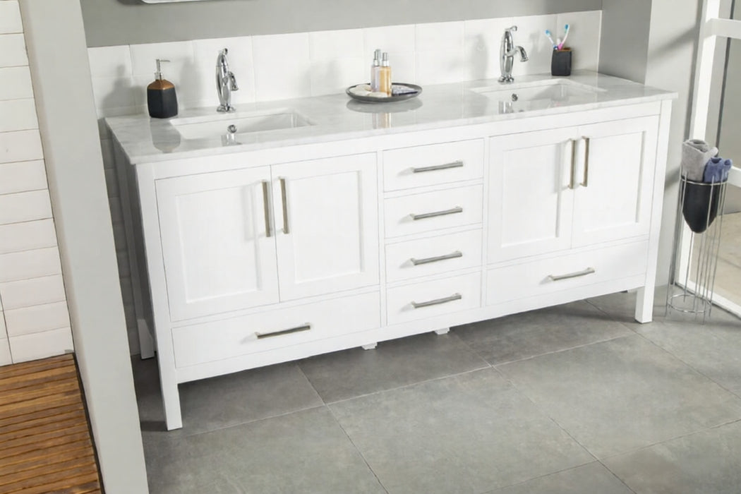 Ashley Wood White Bathroom Vanity White 3