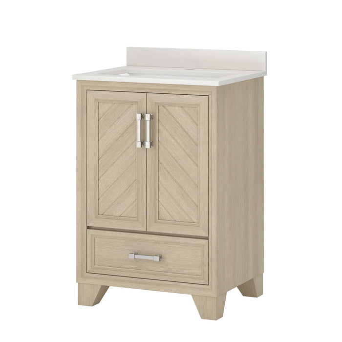 Ashlow Wood Natural Oak Bathroom Vanity Natural Oak 2