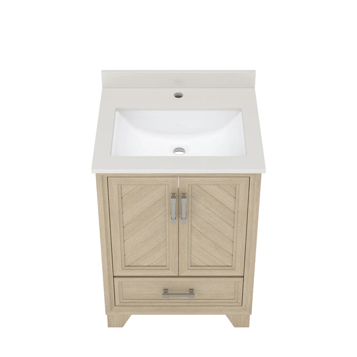 Ashlow Wood Natural Oak Bathroom Vanity Natural Oak 4