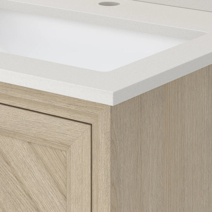 Ashlow Wood Natural Oak Bathroom Vanity Natural Oak 2