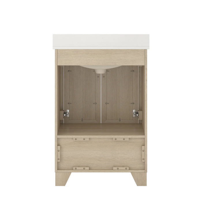 Ashlow Wood Natural Oak Bathroom Vanity Natural Oak 9