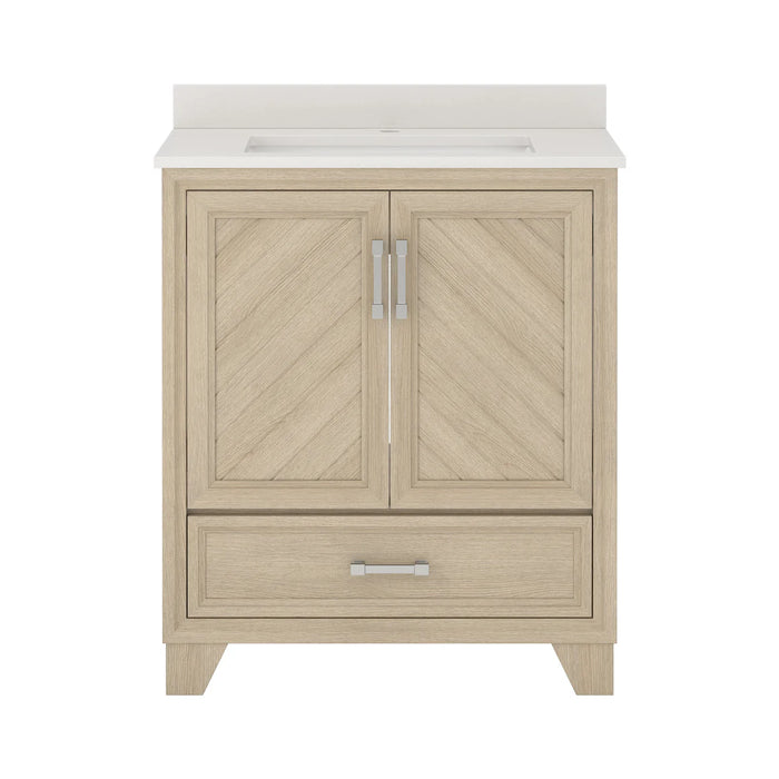 Ashlow Wood Natural Oak Bathroom Vanity Natural Oak 1