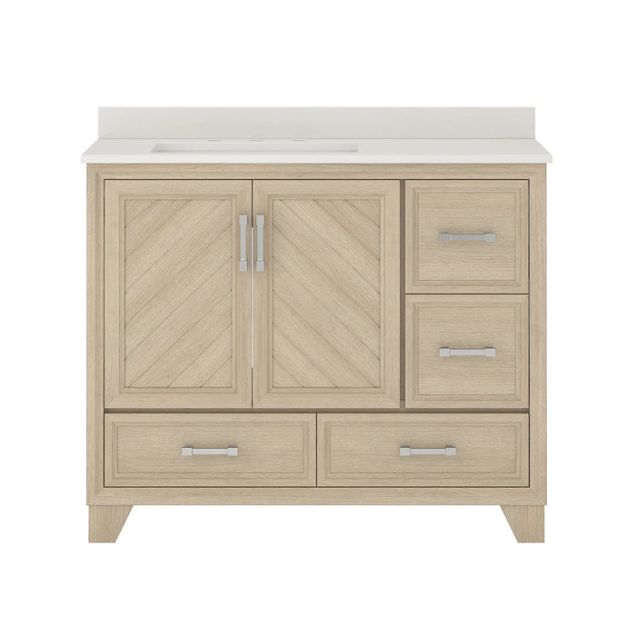 Ashlow Wood Natural Oak Bathroom Vanity Natural Oak 1
