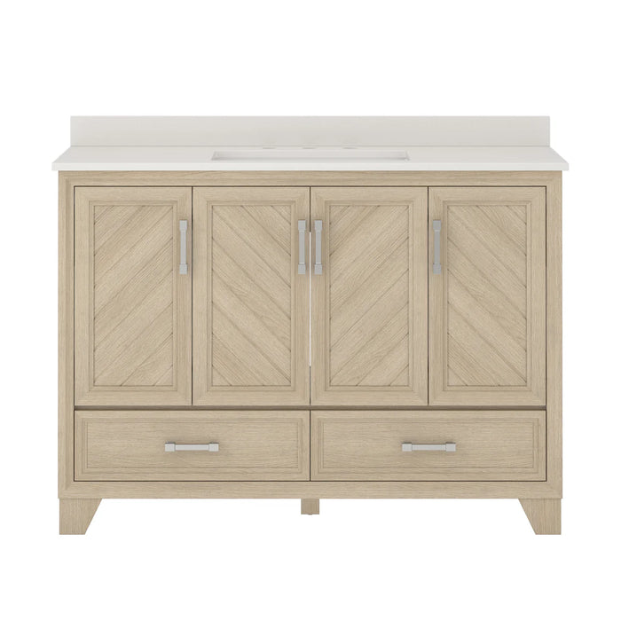 Ashlow Wood Natural Oak Bathroom Vanity Natural Oak 1