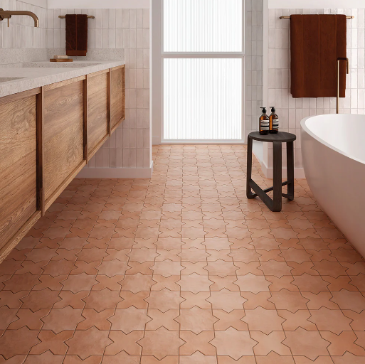 Atelier Terracotta Cross Porcelain Tile - Matte 5" x 5"