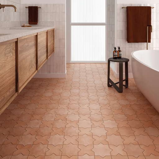 Atelier Terracotta Star Porcelain Tile - Matte 6.5" x 6.5"