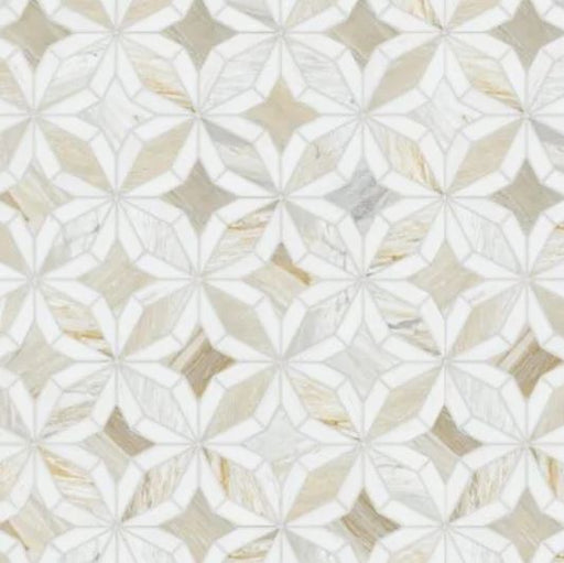 Athena Gold Marble Estrella Mosaic Polished 1