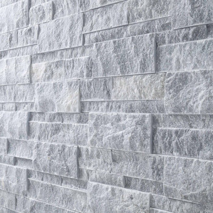 XL Rockmount Stacked Stone Panel Marble Atlantic Blue Ledgestone Split Face 2