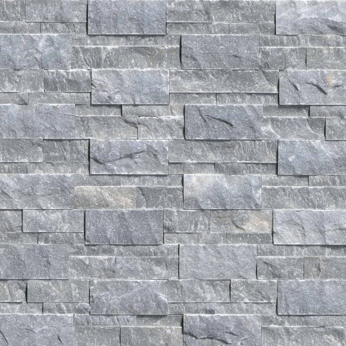 XL Rockmount Stacked Stone Panel Marble Atlantic Blue Ledgestone Split Face 3