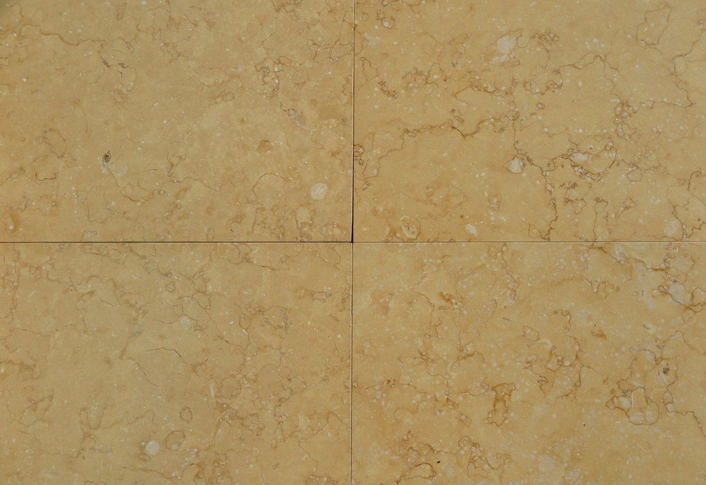Full Tile Sample - Atlantic Gold Limestone Tile - 18" x 18" x 1/2" Polished