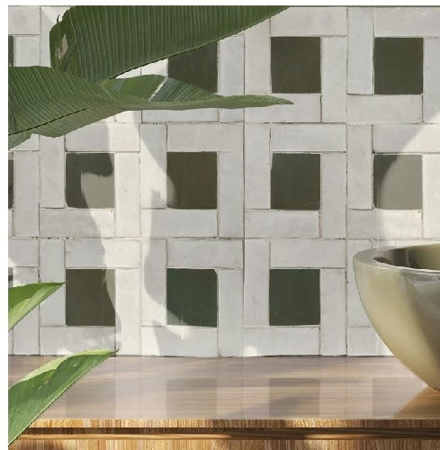 Zellige Classique Terracotta Atlas White Tile Glossy 5