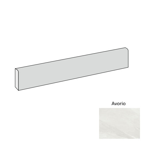 Pietra Ligure Porcelain Avorio PL00 Bullnose Natural 1