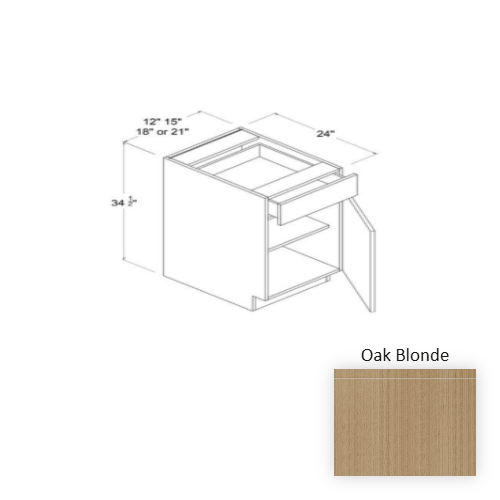 Frameless European Style Wood Oak Blonde Base Cabinet Oak Blonde 1