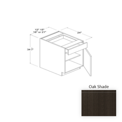 Frameless European Style Wood Oak Shade Base Cabinet Oak Shade 1