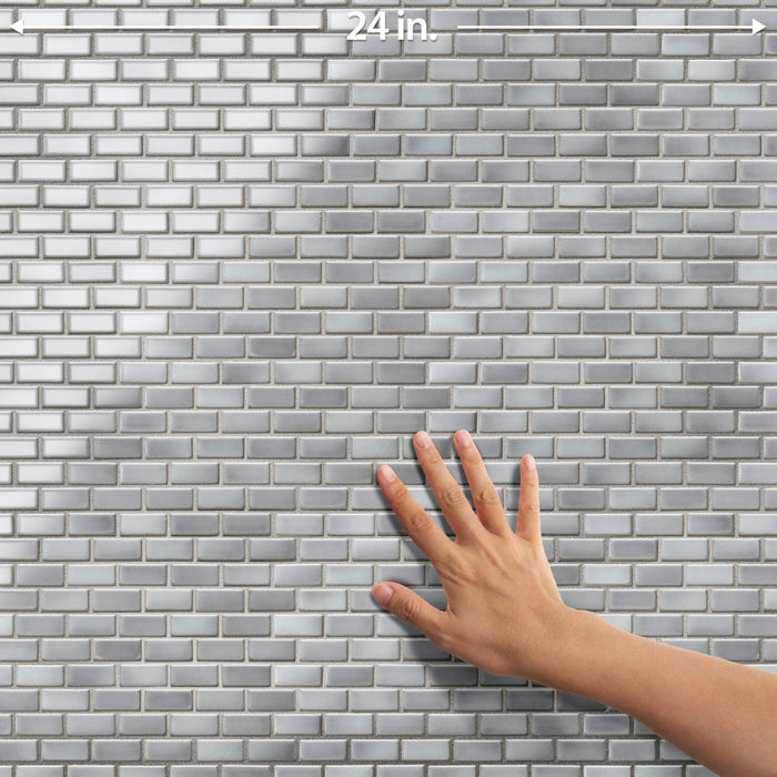 Hudson Porcelain Subway Grey Eye Mosaic Glossy 5