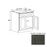 Double Shaker Style Wood Smokey Gray Base Cabinet Smokey Gray 1