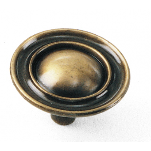 Classic Traditions Ambassador Zinc Alloy Cabinet Knob Antique Brass 2