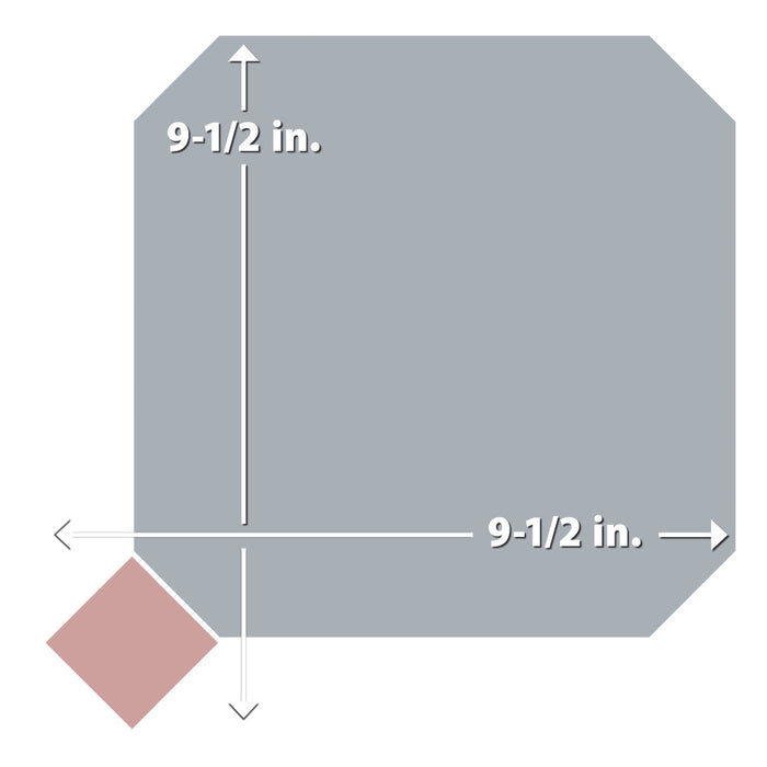 Vaudeville Porcelain Octagon Humo with Taco Pink Tile Matte 8