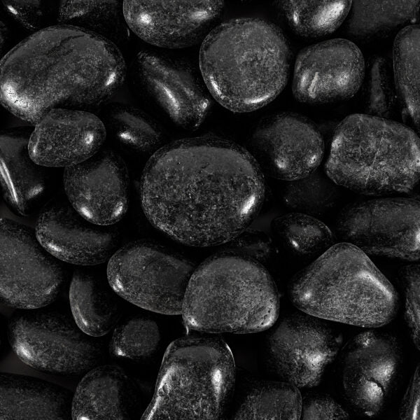 Bagheera Black Small Riverstone Loose Pebble Polished 1