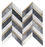 Bardiglio Nuvolato, Calacatta Gold & Metal Marble Mosaic Polished 1