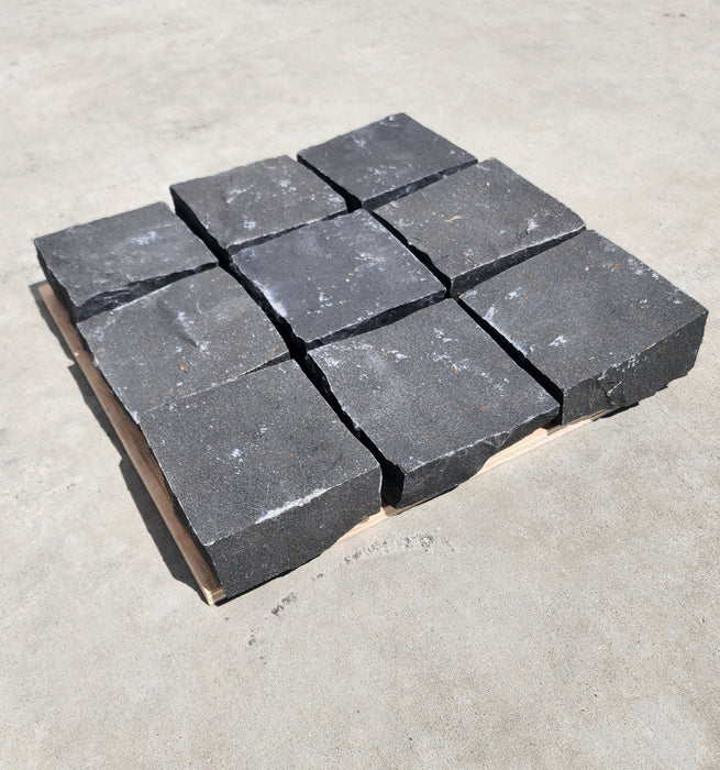 Basalt Dark Split Face Basalt Cobble - 4" x 4" x 2" x 2"