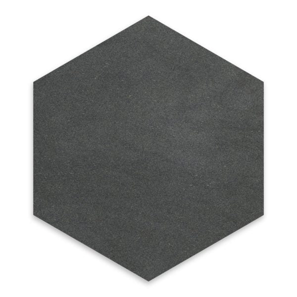 Basalt Gray Hexagon Basalt Tile - Honed 1