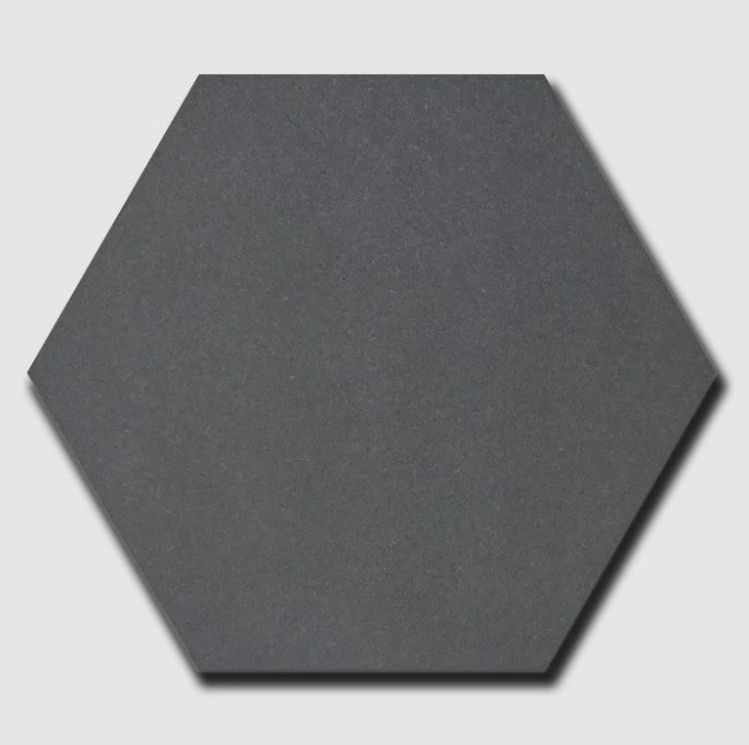 Basalt Gray Hexagon Basalt Tile - Honed