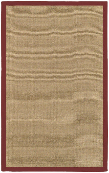 Sisal Red Area Rug Textured 1