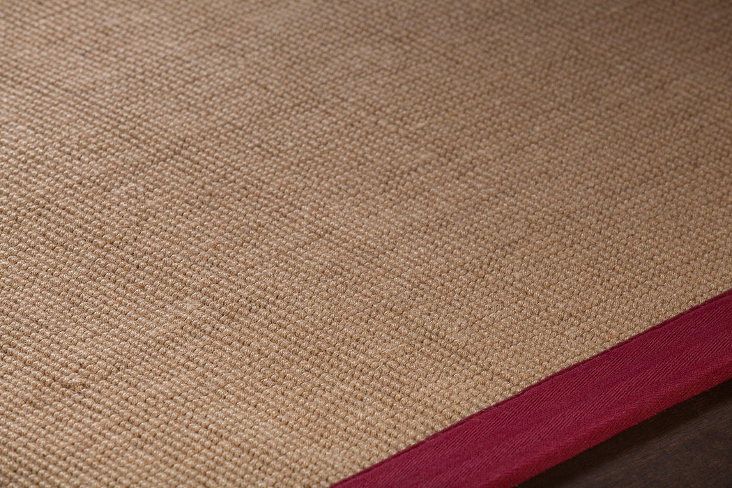 Sisal Red Area Rug Textured 5
