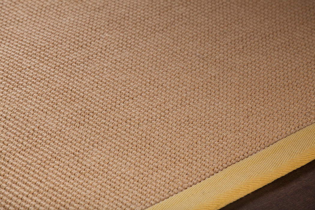 Sisal Yellow Area Rug Textured 5