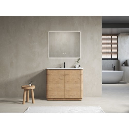 Plywood Imitative Oak Bathroom Vanity Imitative Oak 2