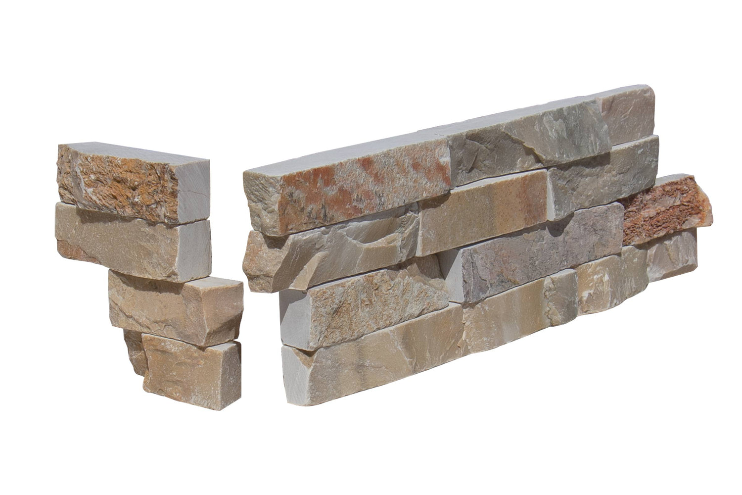 Beige Quartz Quartzite Ledgestone Corner Split Face 1