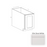 Slim Shaker Style Wood Dove White Base Cabinet Dove White 1