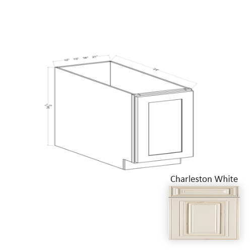 Classic Style Wood Charleston White Base Cabinet Charleston White 1