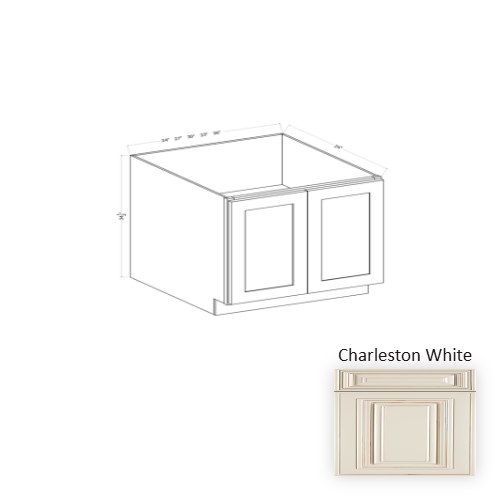 Classic Style Wood Charleston White Base Cabinet Charleston White 1
