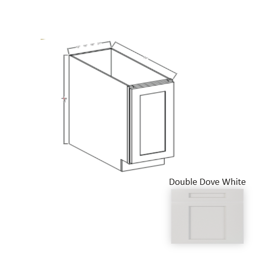 Double Shaker Style Wood Dove White Base Cabinet Dove White 1