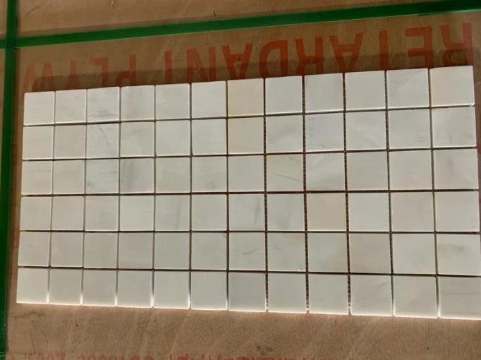 Bianco Dolomite Marble Mosaic - Honed 1