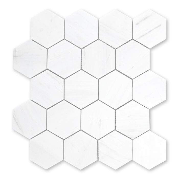 Bianco Dolomite Marble Mosaic Honed 1